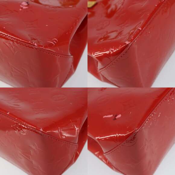 LOUIS VUITTON Monogram Vernis Reade PM Hand Bag Red Rouge M91088 - Picture 10 of 12